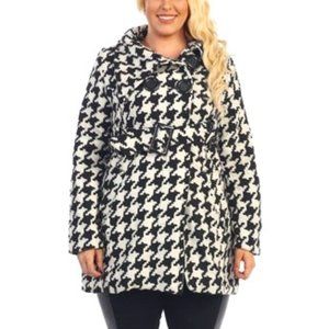 Women's Houndstooth coat Plus Size available.